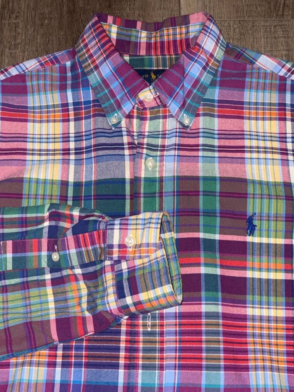 Ralph Lauren Plaid Shirt Men's Large Long Sleeve